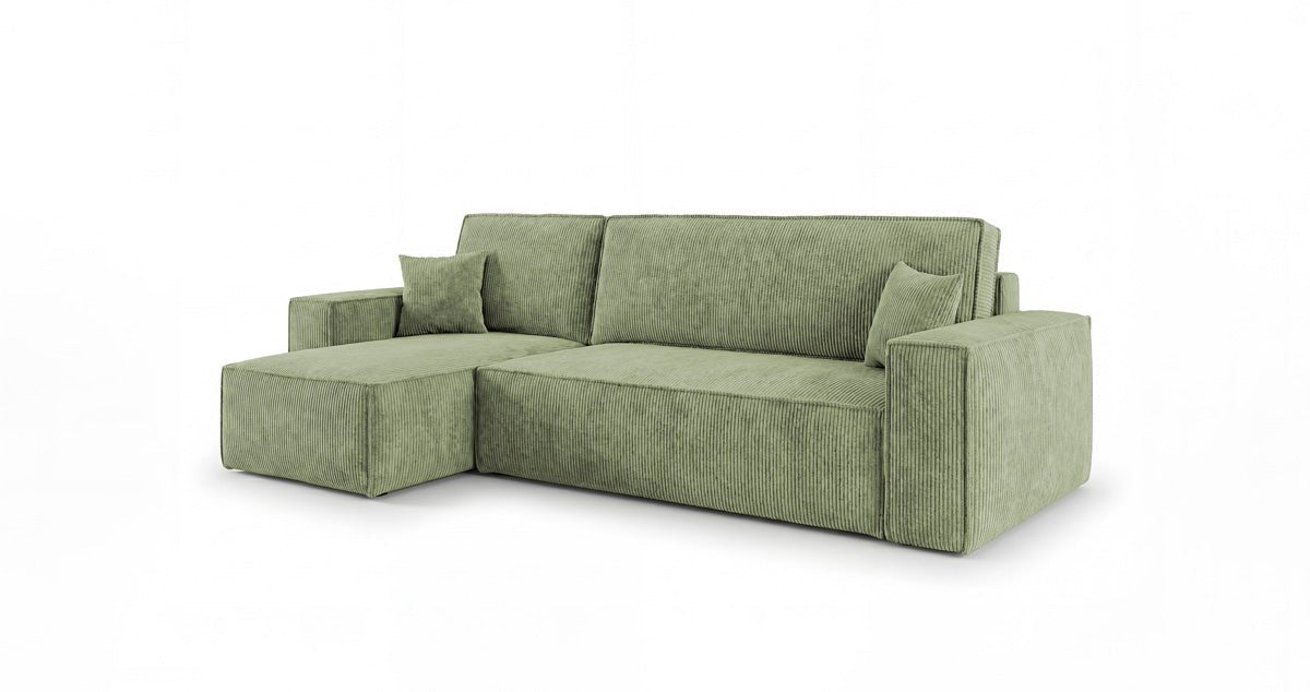 Designer Sofa Lunaro Mini mit Schlaf- und Klappfunktion in Cord