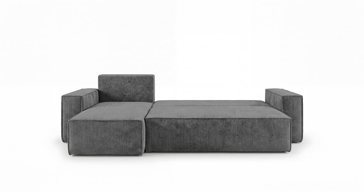 Designer Sofa Lunaro Mini mit Schlaf- und Klappfunktion in Cord