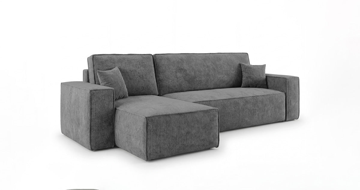 Designer Sofa Lunaro Mini mit Schlaf- und Klappfunktion in Cord