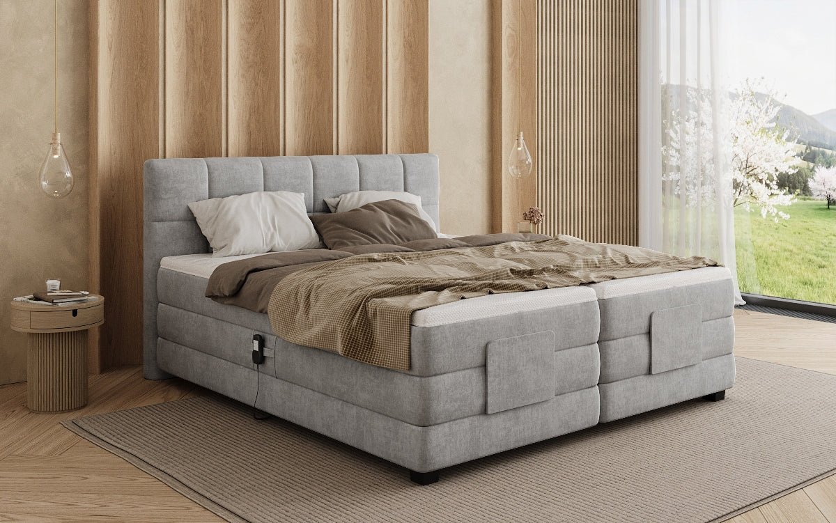 Boxspringbett Monaco - elektrisch verstellbar in Samt