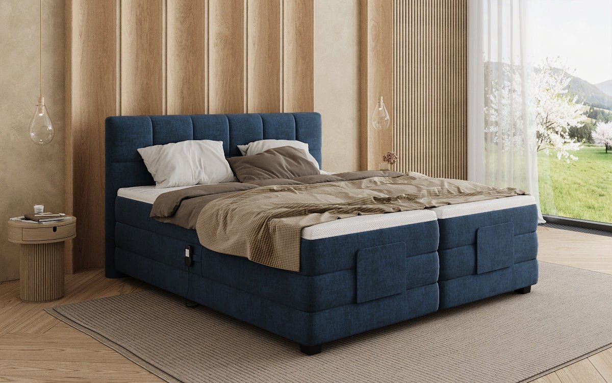 Boxspringbett Monaco - elektrisch verstellbar in Samt
