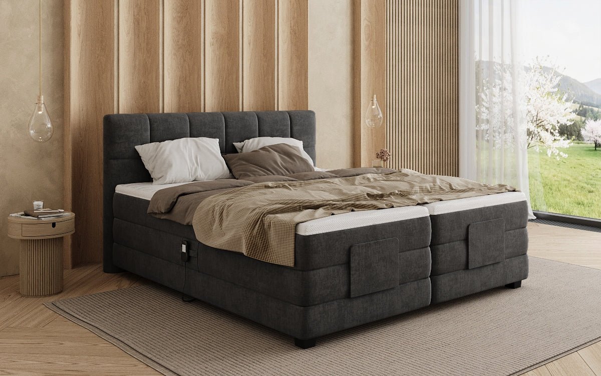 Boxspringbett Monaco - elektrisch verstellbar in Samt