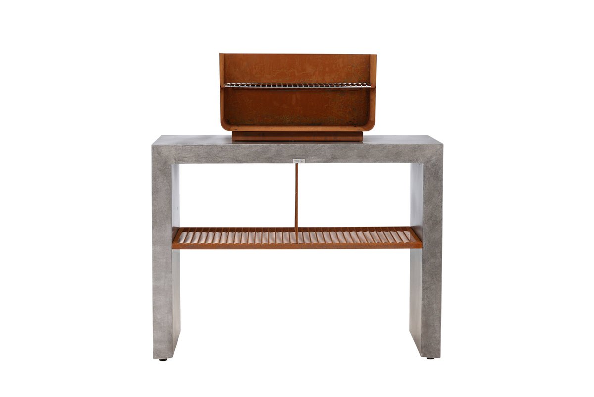 Outdoor Küche Sella - aus Aluminium in Hellgrau inklusive Grill