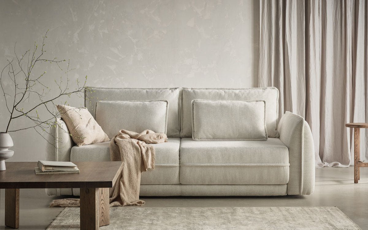 Designer Sofa Mojave mit Schlaffunktion und Bettkasten