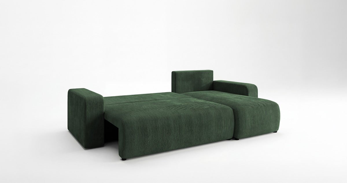 Designer Sofa Calva mit Schlaf- und Klappfunktion in Cord