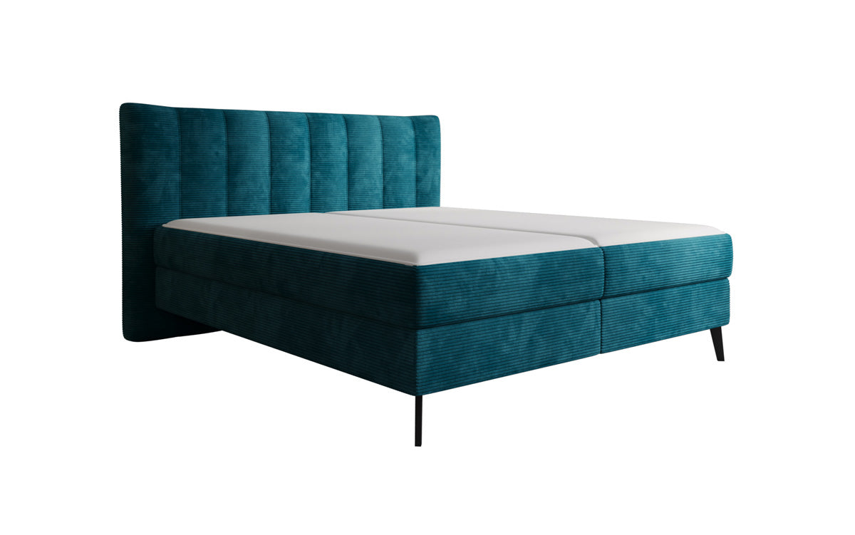 Boxspringbett Ines in Cord mit Stauraum