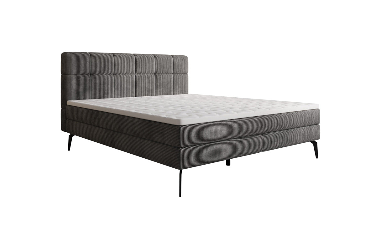 Boxspringbett Vera in Cord mit hohen Füßen