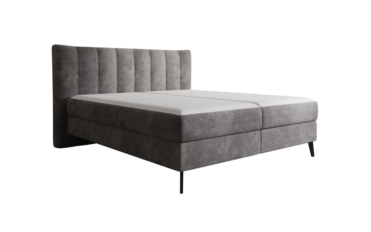 Boxspringbett Ines in Cord mit Stauraum