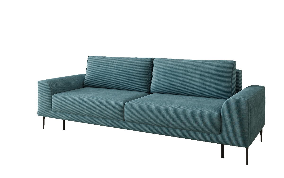 Designer 3 Sitzer Sofa Bloom in Cord mit Schlaffunktion und Stauraum