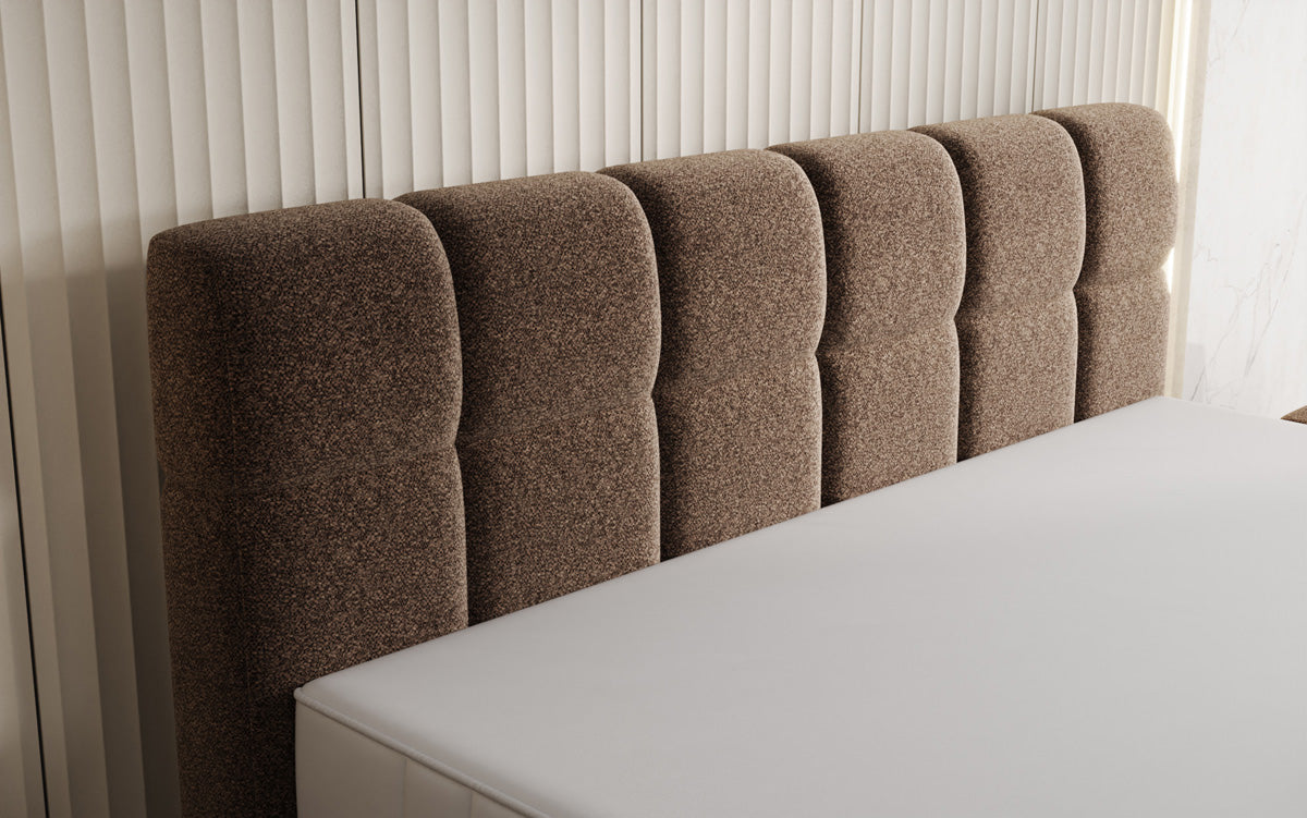 Boxspringbett Nala in Strukturstoff mit Schwebeoptik