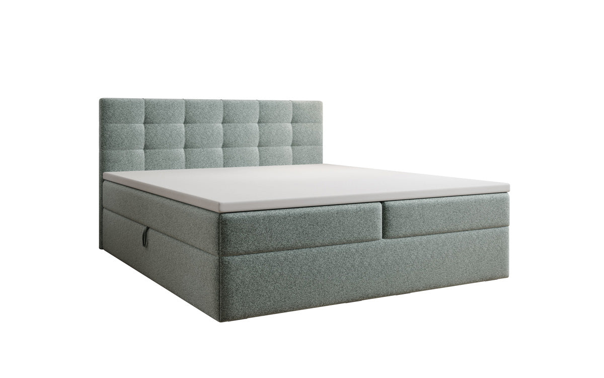 Boxspringbett Lux in Strukturstoff mit Stauraum