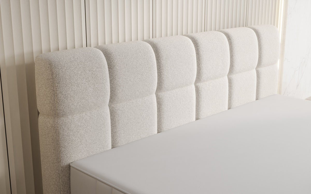 Boxspringbett Nala in Strukturstoff mit Schwebeoptik