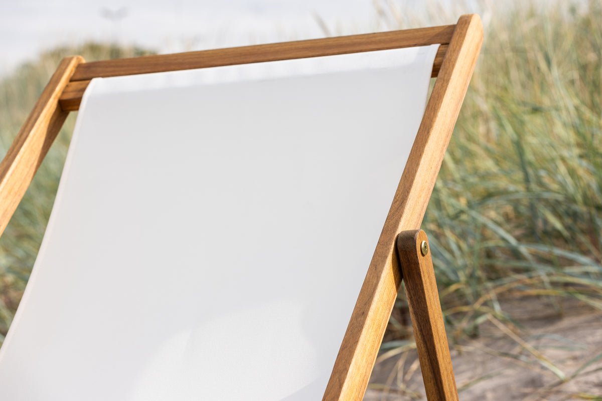 Sonnenliege Valina - aus Akazienholz mit Polyesterbezug