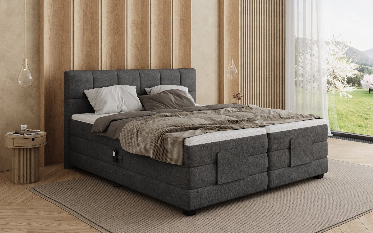 Boxspringbett Monaco - elektrisch verstellbar in Stoff