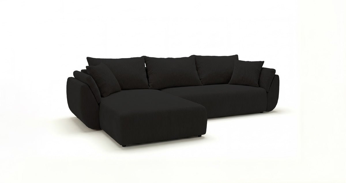 Designer Sofa Lenoa L mit Schlaf- und Klappfunktion in Cord