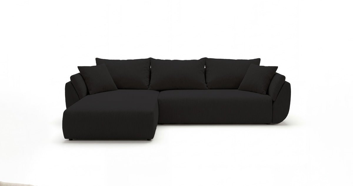 Designer Sofa Lenoa L mit Schlaf- und Klappfunktion in Cord