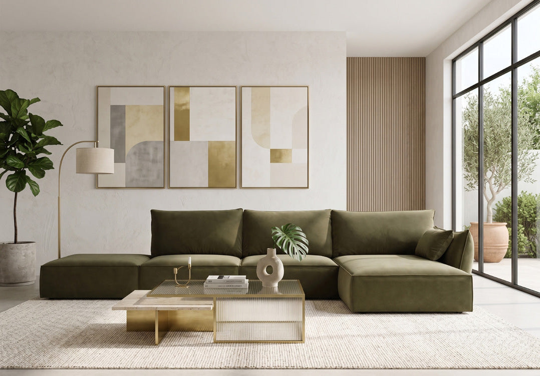Designer Sofa Nuvola L Open in Samt