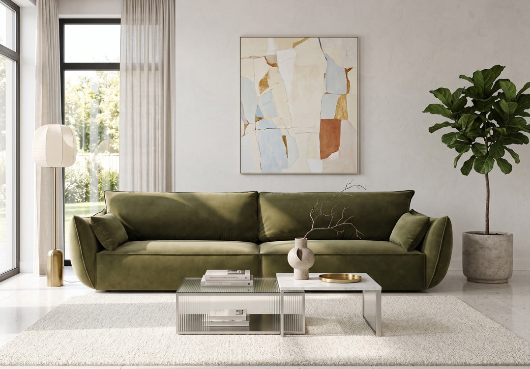 Designer Sofa 4 Sitzer Nuvola in Samt