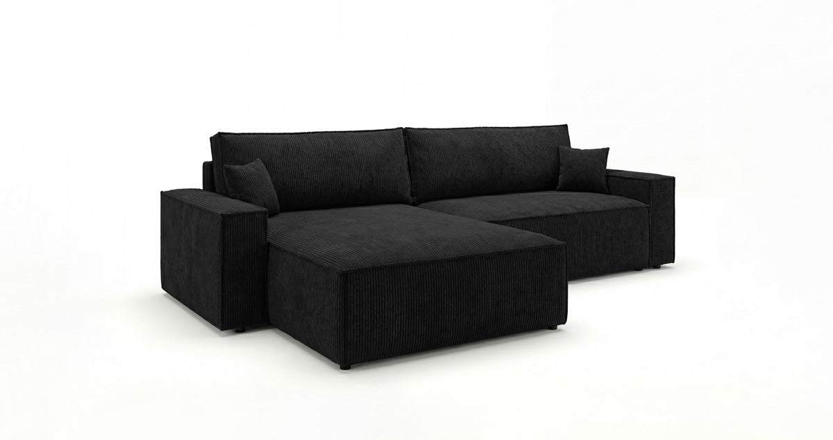 Designer Sofa Vienna mit Schlaf- und Klappfunktion in Cord