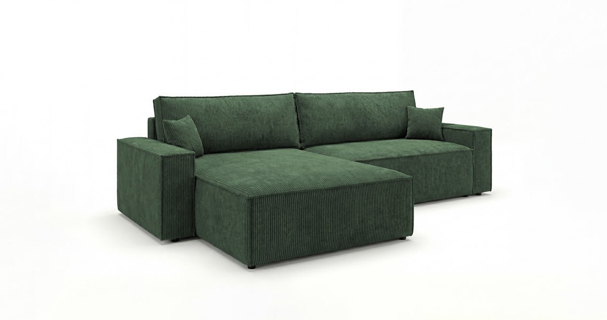 Designer Sofa Vienna mit Schlaf- und Klappfunktion in Cord