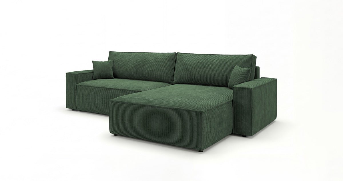 Designer Sofa Vienna mit Schlaf- und Klappfunktion in Cord