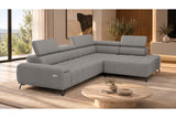 Ecksofa Volo in Chenille Grau, Ottomane rechts – Ansicht 4
