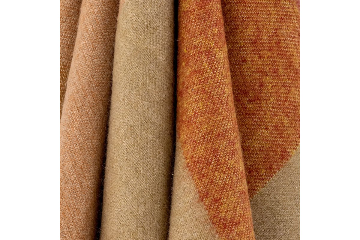 Tagesdecke Widi – Zweifarbiger Look in Braun mit Fransen