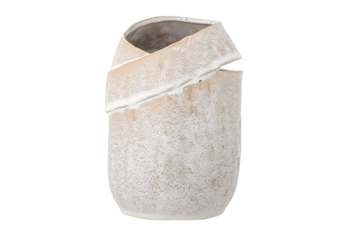 Vase „Eluna“ – Naturfarbenes Steingut