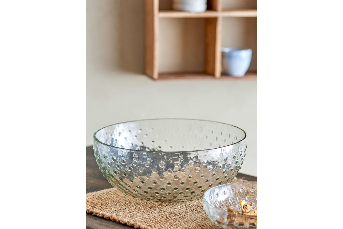 Glasschale Levi – recyceltes Glas mit strukturierter Oberfläche