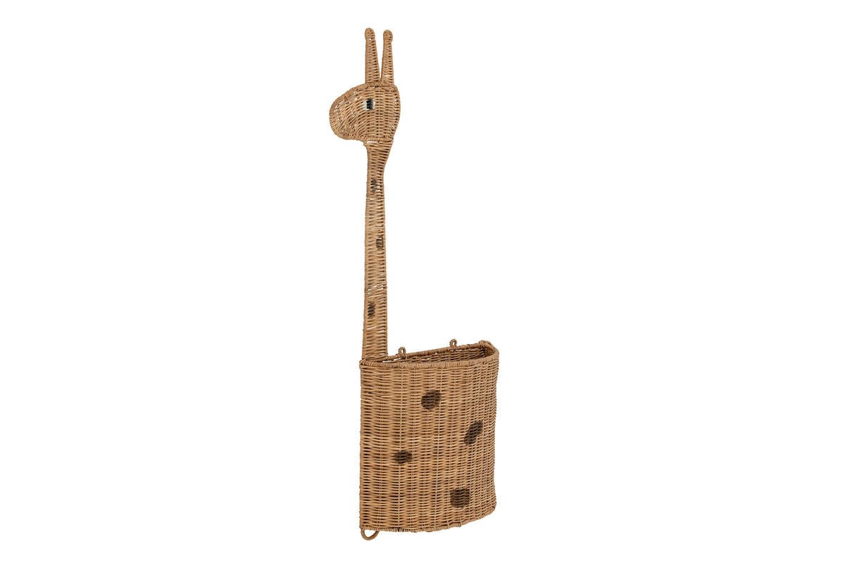 Wandkorb Filippa – liebevolle Giraffe aus Rattan fürs Kinderzimmer