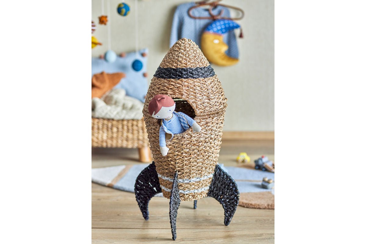 Aufbewahrungskorb Ipan – mit Deckel aus Seegras