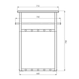 Designer Wandgarderobe Bosco - Schwarz / Eiche