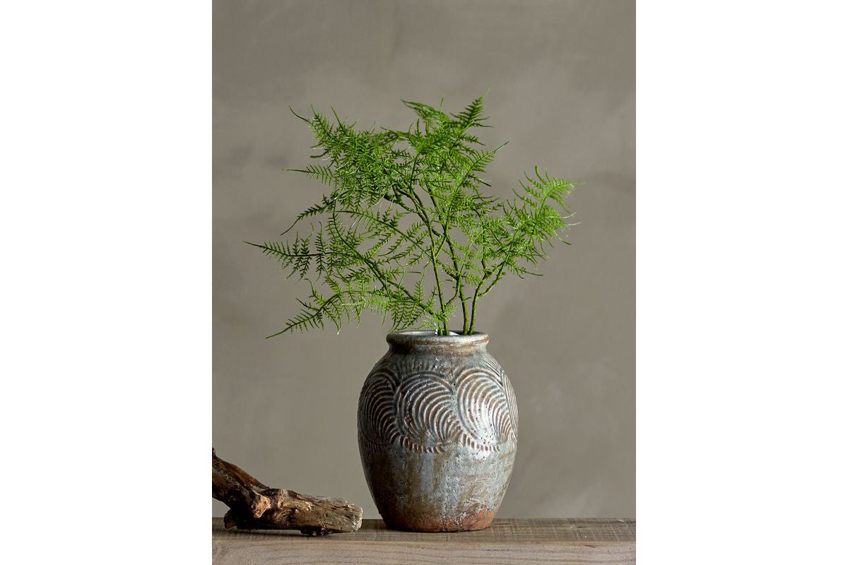 Vase „Lunara“ – Terrakotta in Grün