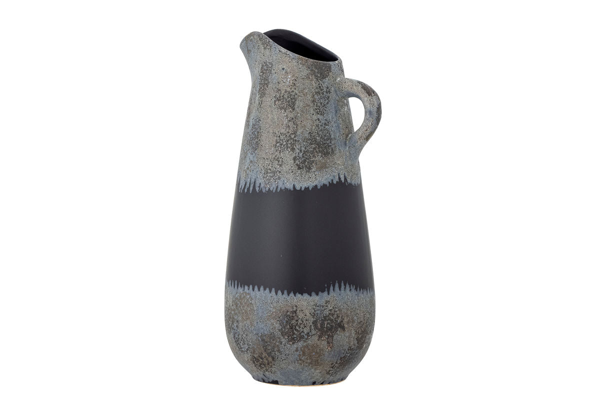 Vase „Noira“ – Steingut in Schwarz
