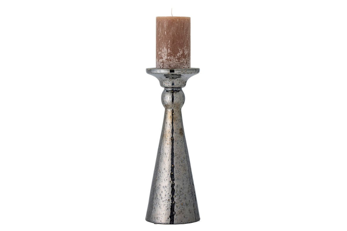 Kerzenhalter Noam – schwarze Keramik mit metallischer Glasur