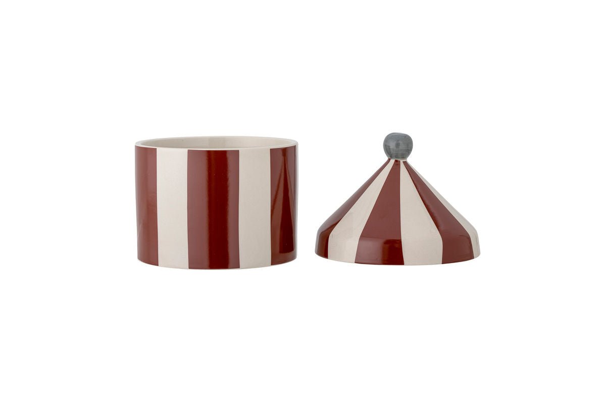 Aufbewahrungsgefäß Liam - dekoratives Zirkuszelt aus Steingut mit Deckel