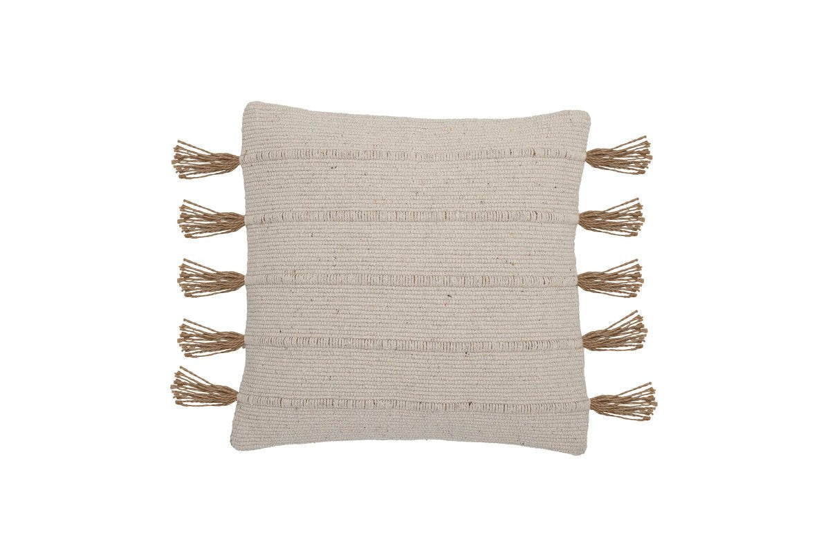 Zierkissen Alento – Naturdesign aus recycelter Baumwolle mit Jute-Details