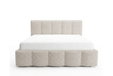 Designer Polsterbett Elva in Bouclé – Beige