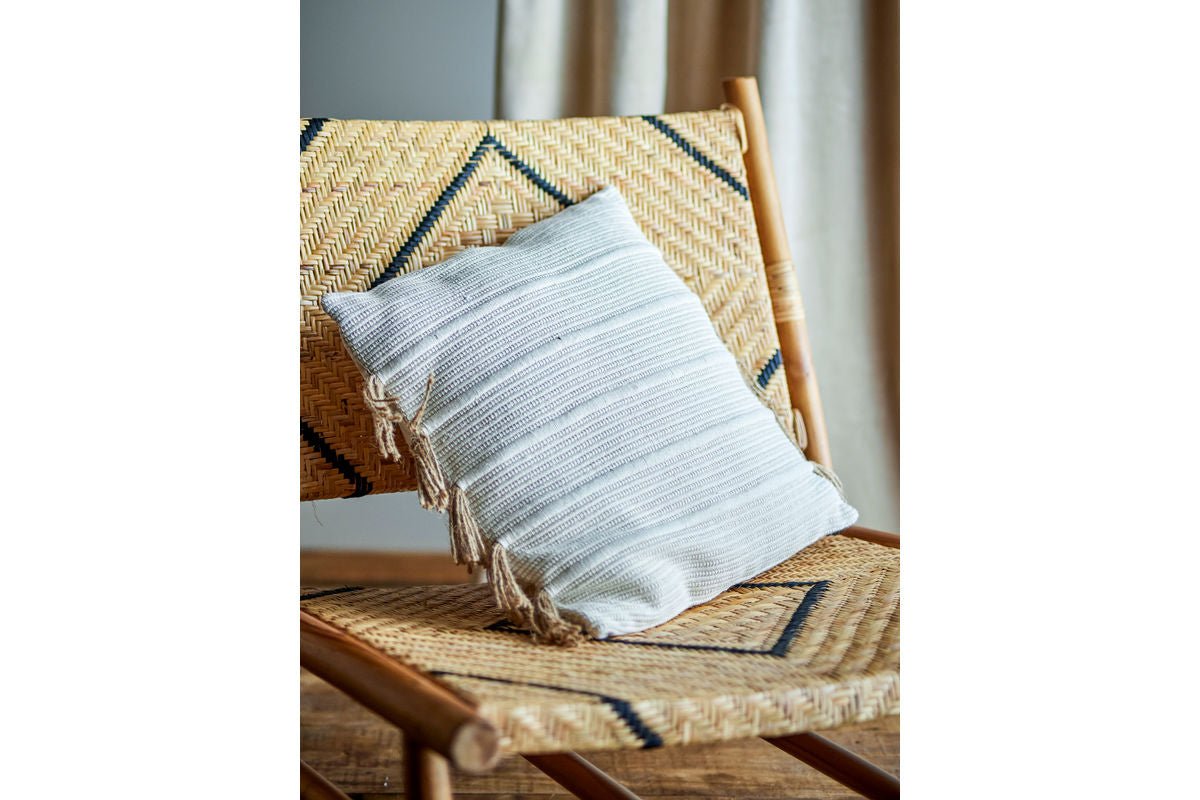 Zierkissen Alento – Naturdesign aus recycelter Baumwolle mit Jute-Details