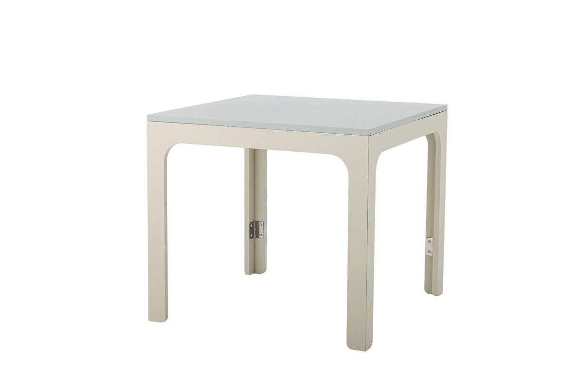 Kinder Beistelltisch Luana - Klappbarer Tisch in Grau-Beige mit lackierter Oberfläche