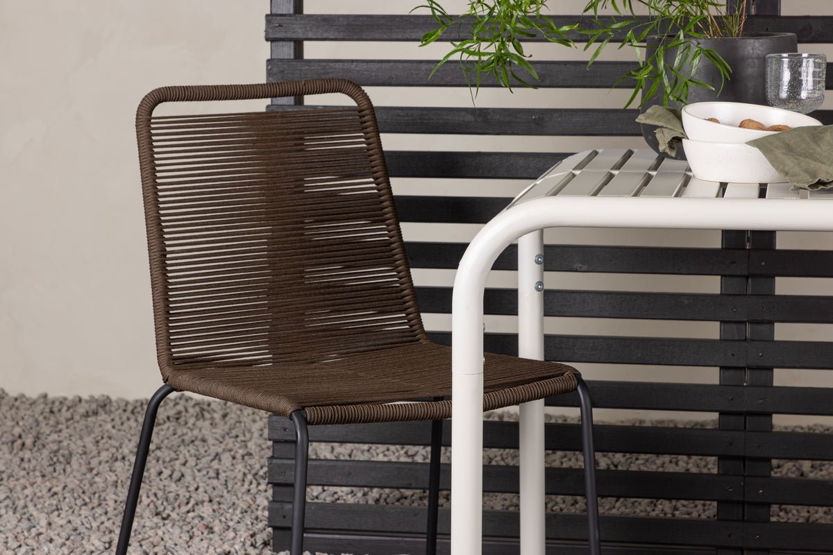 Garten Cafegruppe Novel – 3-teiliges Gartenmöbel-Set mit braunen Stühlen