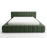 Designer Polsterbett Ivo in Samt – Grün