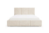Designer Polsterbett Miro in Samt mit Stauraum – Beige
