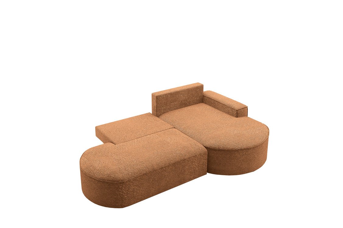 Designer Sofa Lenny Bouclé mit Schlaf- und Klappfunktion