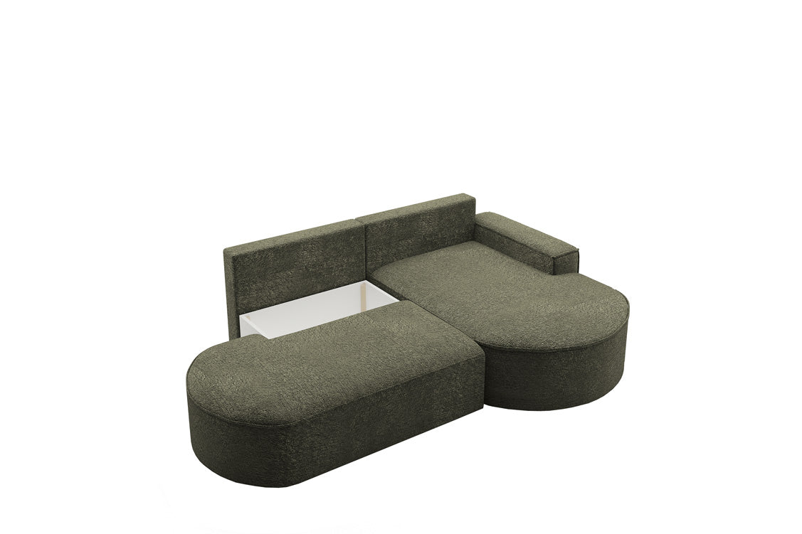 Designer Sofa Lenny Bouclé mit Schlaf- und Klappfunktion