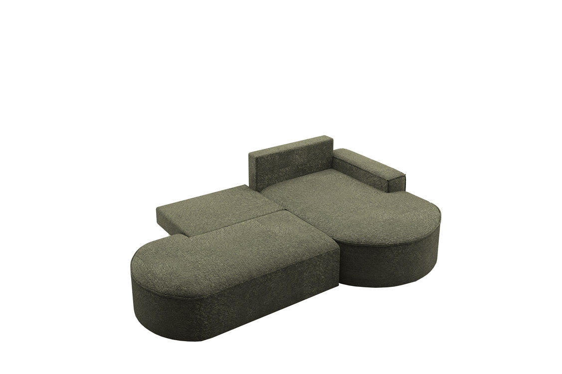 Designer Sofa Lenny Bouclé mit Schlaf- und Klappfunktion