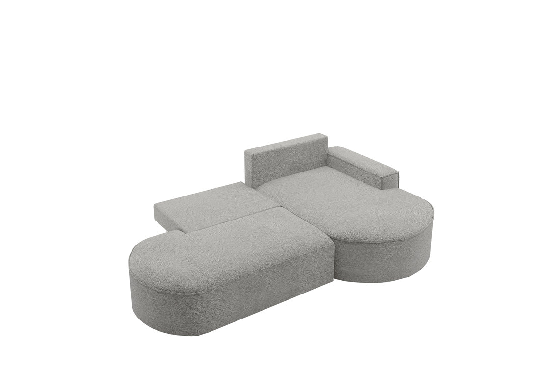 Designer Sofa Lenny Bouclé mit Schlaf- und Klappfunktion