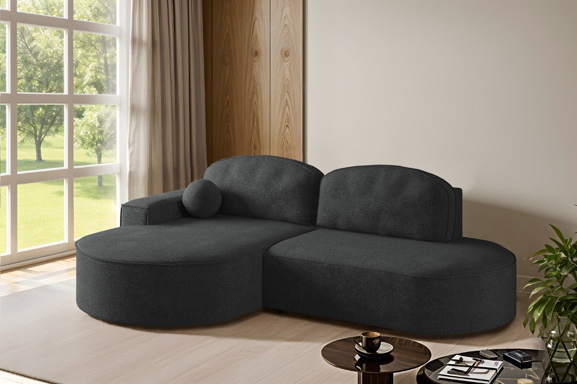 Designer Sofa Lenny Bouclé mit Schlaf- und Klappfunktion