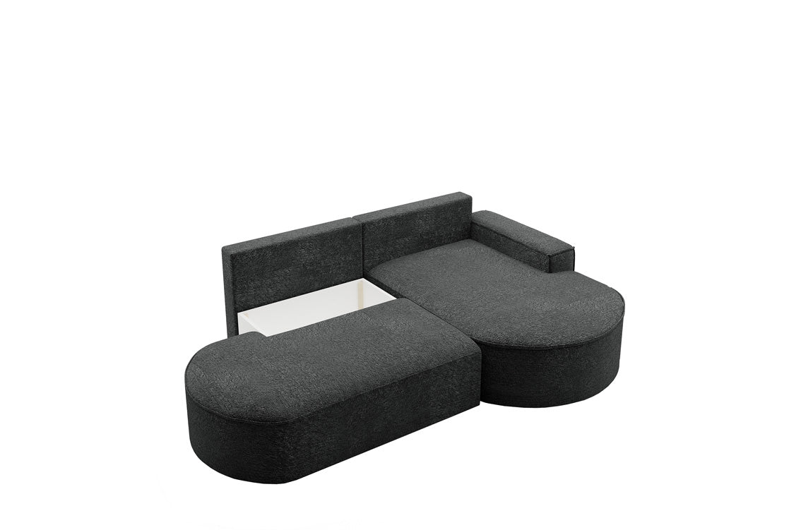 Designer Sofa Lenny Bouclé mit Schlaf- und Klappfunktion