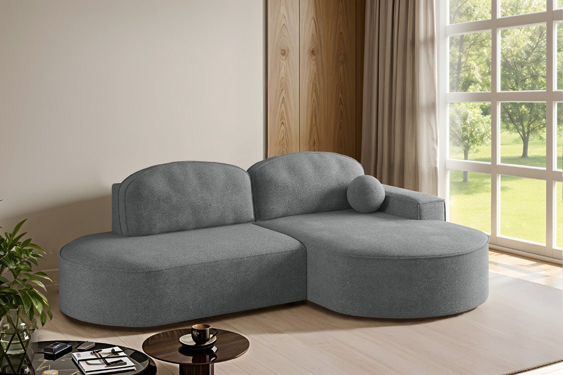Designer Sofa Lenny Bouclé mit Schlaf- und Klappfunktion